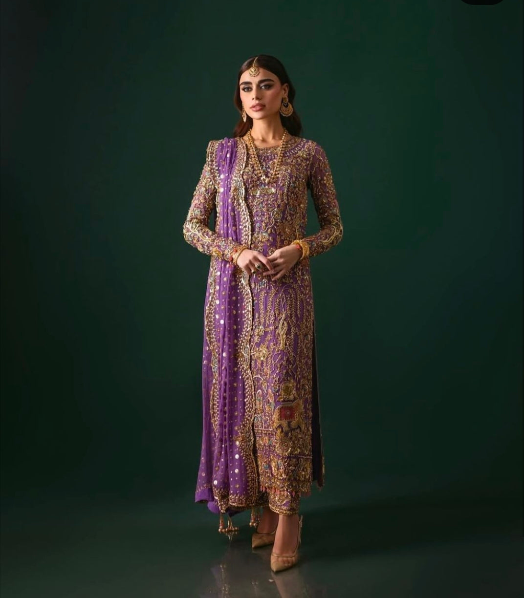 Nomi Ansari Draped in Rich Purple Ayla's Atelier